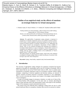 Outline of an empirical study on the effects of emotions on strategic