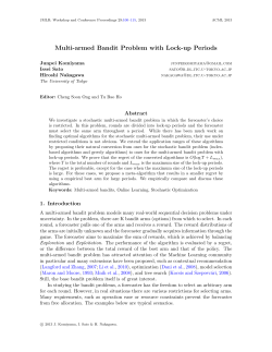 Multi-armed Bandit Problem with Lock-up Periods