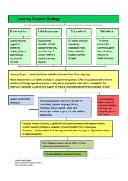 WMC Learning Support Strategy flowchart File