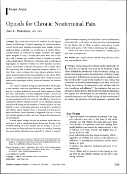 Opioids for Chronic Nonterminal Pain