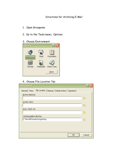 Directions for Archiving E-Mail