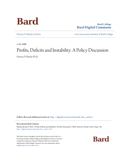 Profits, Deficits and Instability - Bard Digital Commons