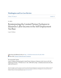 Reinterpreting the Limited Partner Exclusion to Maximize Labor