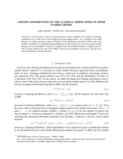 Limiting distributions of the classical error terms of prime number
