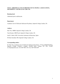 Title: SEVERE IMPAIRMENT AND HEALTH CARE