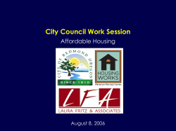 Purpose of Work Session