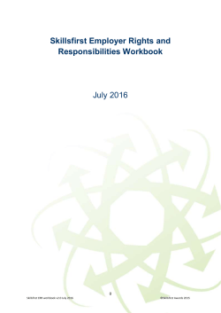 Skillsfirst Employer Rights and Responsibilities Workbook