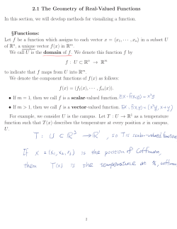 2.1 The Geometry of Real-Valued Functions In this - Math-UMN