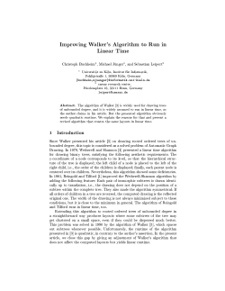 Improving Walker`s Algorithm to Run in Linear Time Christoph