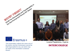 ECVET for Permeability and Transferability in the Non