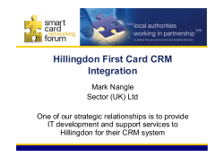 Hillingdon First Card CRM Integration