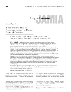 A Randomized Trial of ``Corollary Orders`` to
