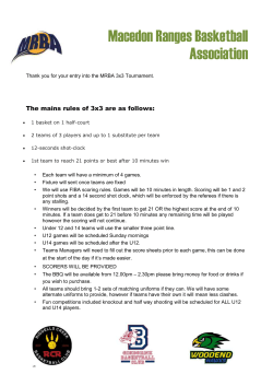 MRBA 3x3 Summary sheet