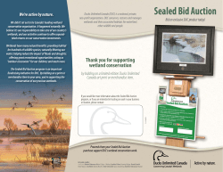 Sealed Bid Auction - Ducks Unlimited Canada