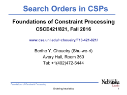 Search Orders in CSPs