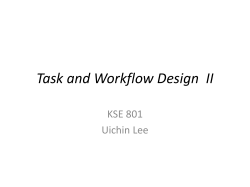 Task/workflow Design II - Interactive Computing Lab