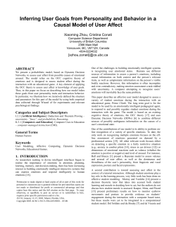 Inferring User Goals from Personality and Behavior in a Causal