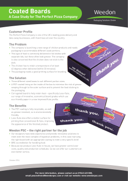 5834 Weedon Perfect Pizza Case Study