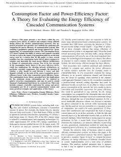 Consumption Factor and Power-Efficiency Factor: A Theory for