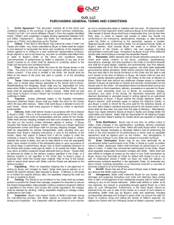 djo, llc purchasing general terms and conditions