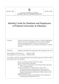 Identity Cards for Students and Employees of Palacký
