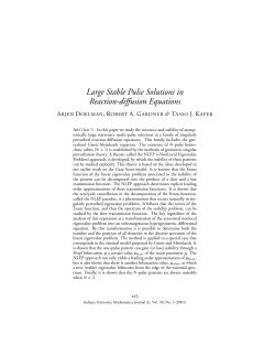 Large Stable Pulse Solutions in Reaction