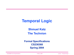 Temporal Logic