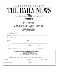 6th Annual Zaniest Golf Cart Parade