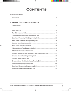 PowerScore Logic Games Bible Workbook Preview