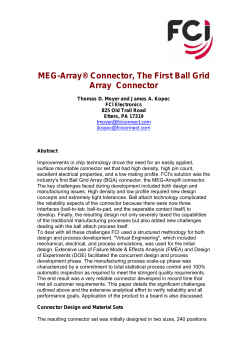 MEG-Array® Connector, The First Ball Grid Array Connector