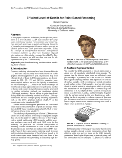 Efficient Level-of-Details for Point Based
