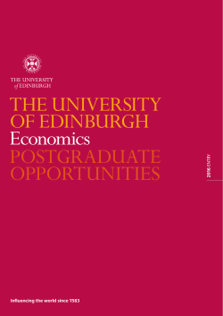 Economics Postgraduate Prospectus