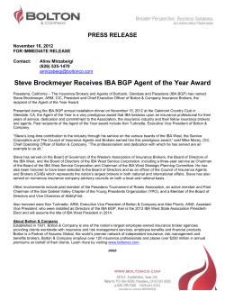 Steve Brockmeyer Receives IBA BGP Agent of the Year Award