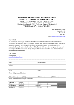 PORTSMOUTH NORTHSEA SWIMMING CLUB PN LEVEL 1