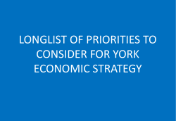 longlist of priorities to consider for york economic strategy