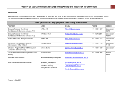 INDUCTION INFORMATION HDR / Research