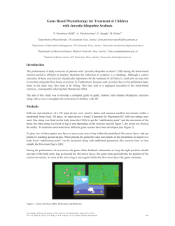 Game Based Physiotherapy for Treatment of Children with Juvenile