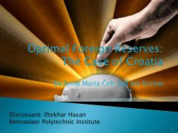 Optimal Foreign Reserve: The Case of Croatia