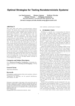 Optimal Strategies for Testing Nondeterministic Systems