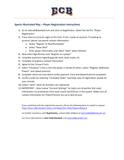 Sports Illustrated Play – Player Registration Instructions