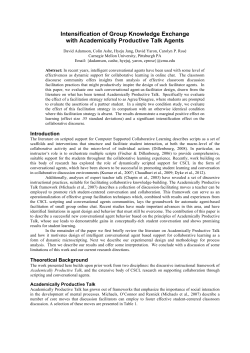 Intensification of Group Knowledge Exchange with Academically