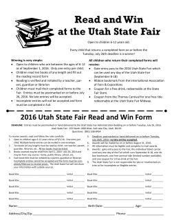 Read and Win at the Utah State Fair