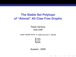 The Stable Set Polytope of ``Almost`` All Claw Free Graphs