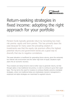 Return-seeking strategies in fixed income