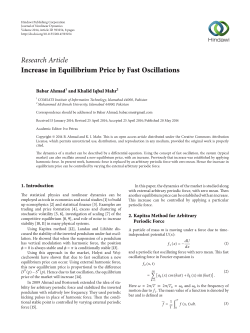 Increase in Equilibrium Price by Fast Oscillations