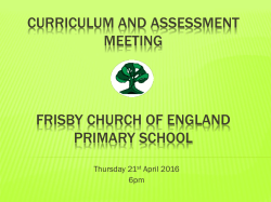 Parent Meeting - Frisby Church of England Primary School