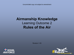 Airmanship Knowledge LO2 Rules of the Air