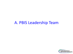 A. PBIS Team - PBIS Maryland