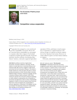 Competition versus Cooperation