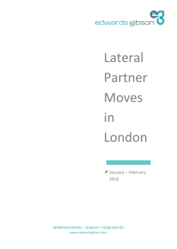 Lateral Partner Moves in London